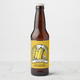 Rótulo Para Garrafa De Cerveja Personalizar Rascunho Vintage Cerveja Profissional