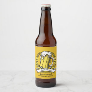 Rótulo Para Garrafa De Cerveja Personalizar Rascunho Vintage Cerveja Profissional