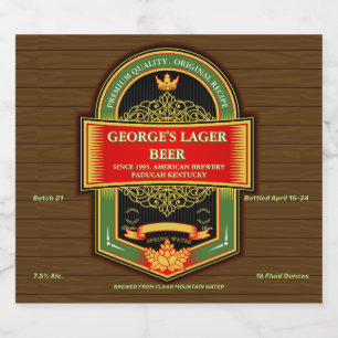 Rótulo Para Garrafa De Cerveja Personalizar Rótulo de Cerveja Caseira Detalhado