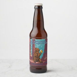 Rótulo Para Garrafa De Cerveja Personalize Diversão Seu Texto Home Brewed Grizzly