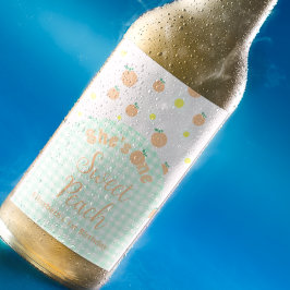 Rótulo Para Garrafa De Cerveja Pêssego Doce 1º Aniversário
