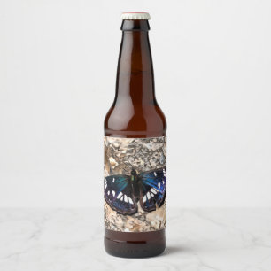 Rótulo Para Garrafa De Cerveja Pintura da Borboleta Azul Almirante Branco do Sul
