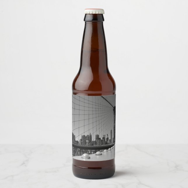 Rótulo Para Garrafa De Cerveja Ponte Brooklyn (Frente)