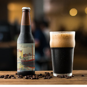 Rótulo Para Garrafa De Cerveja Poster de Viagens vintage da Dinamarca personalizá