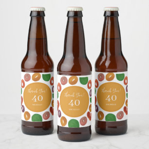 Rótulo Para Garrafa De Cerveja Prato de Papel Colorido Artístico de Outono