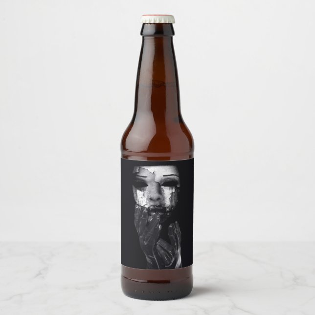 Rótulo Para Garrafa De Cerveja Preencher Minha Máscara (Frente)