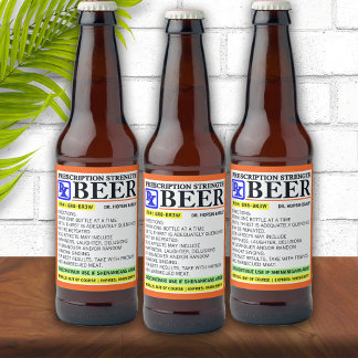 Rótulo Para Garrafa De Cerveja Prescrição Engraçada