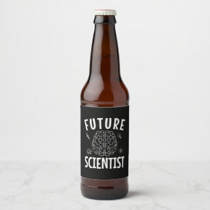 Rótulo Para Garrafa De Cerveja Presente de aniversário   Futuro cientista
