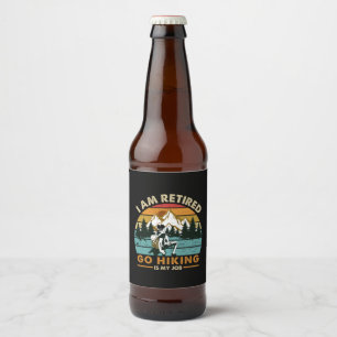 Rótulo Para Garrafa De Cerveja Presente de Camper   Ir Caminhar É O Meu Emprego A