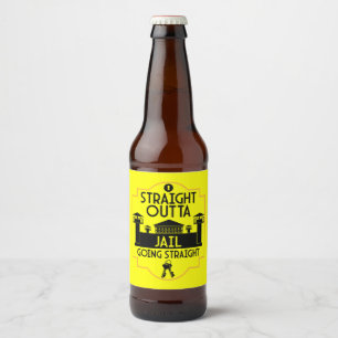 Rótulo Para Garrafa De Cerveja Presente de libertação fora da prisão