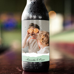 Rótulo Para Garrafa De Cerveja Presente de Mensagem de Foto e Nome Personalizado 