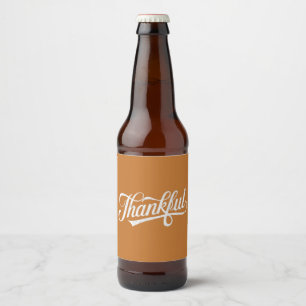 Rótulo Para Garrafa De Cerveja Presente de Outono de Ação de Graças Agradecido Vi