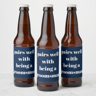 Rótulo Para Garrafa De Cerveja Presente de Proposta de Padrinho Você Será Meu Pad