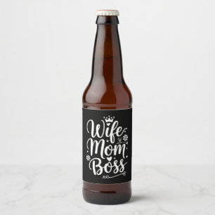Rótulo Para Garrafa De Cerveja Presente do Dia das Mães para Esposa Mãe Chefe Fof