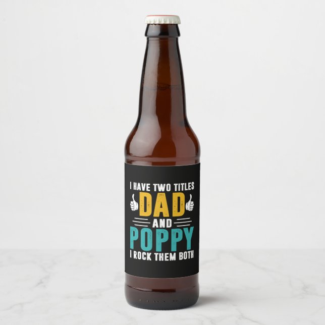 Rótulo Para Garrafa De Cerveja Presente Xmas | Pai E Papoila Que Os Rodo (Frente)