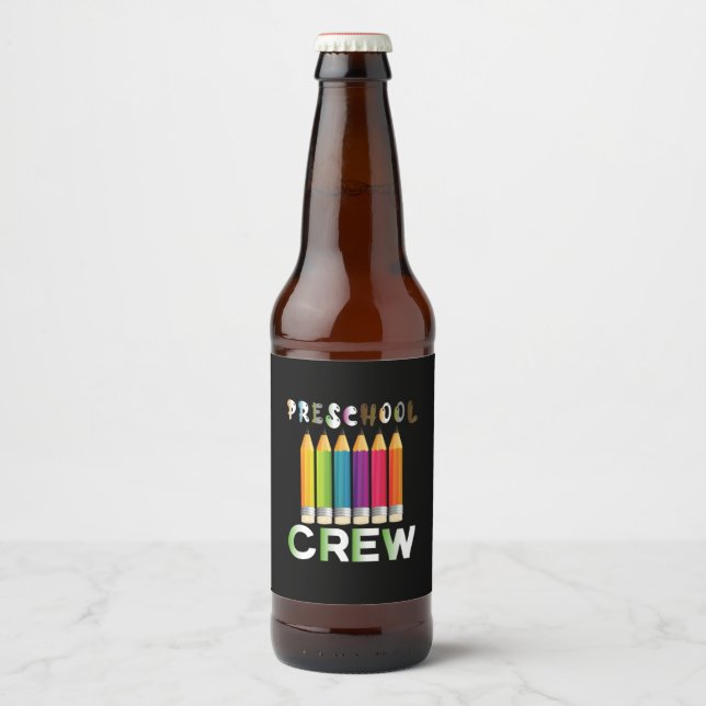 Rótulo Para Garrafa De Cerveja Professora de Arte Pré-Escolar (Frente)