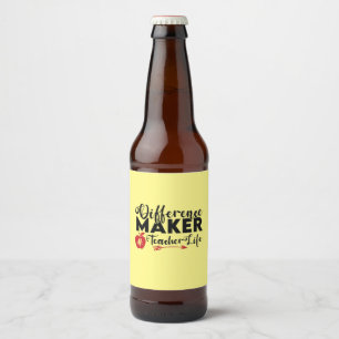 Rótulo Para Garrafa De Cerveja Professora Diferença de Arte Geradora Vida de Pro