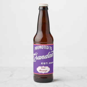 Rótulo Para Garrafa De Cerveja Promovido Ao Grande Est. 2023 Para O Novo Avô