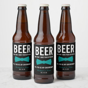 Rótulo Para Garrafa De Cerveja Proposta de Padrinho de Noivo Engraçada Cerveja Pe