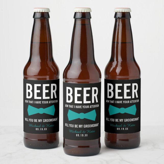 Rótulo Para Garrafa De Cerveja Proposta de Padrinho de Noivo Engraçada Cerveja Pe (Garrafas)