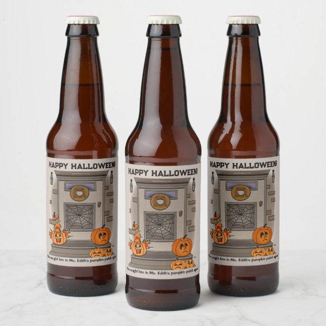 Rótulo Para Garrafa De Cerveja Pumpkin Patch (Garrafas)