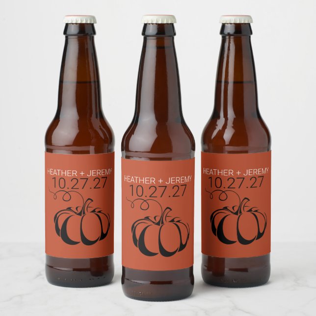 Rótulo Para Garrafa De Cerveja Pumpkin Spice (Garrafas)