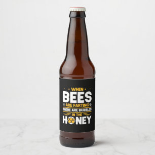 Rótulo Para Garrafa De Cerveja Quando As Abelhas Estão Fartando