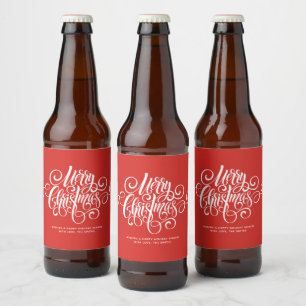 Rótulo Para Garrafa De Cerveja R Script "Feliz Natal" Personalizado