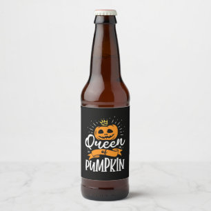 Rótulo Para Garrafa De Cerveja Rainha Halloween De Pumpkin