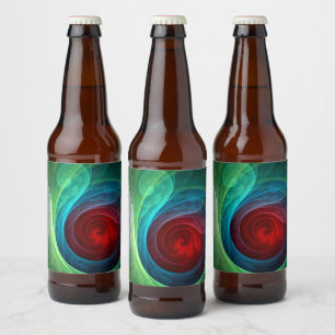 Rótulo Para Garrafa De Cerveja Red Storm Abstrato Art