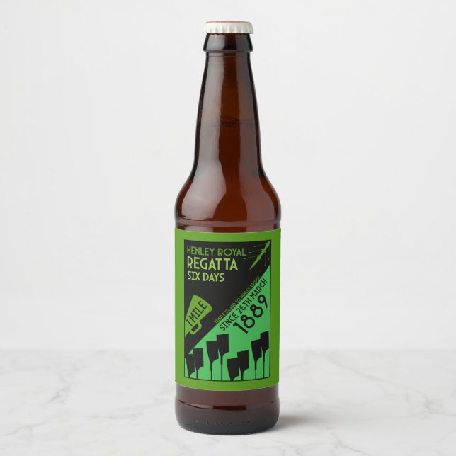 Rótulo Para Garrafa De Cerveja Regata do Rio Tâmisa Britânico (Frente)