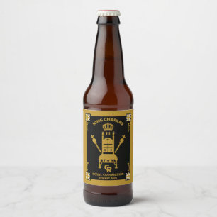Rótulo Para Garrafa De Cerveja Rei Real Britânico Charles III
