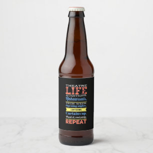 Rótulo Para Garrafa De Cerveja Repetir vida no teatro