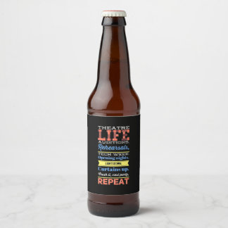 Rótulo Para Garrafa De Cerveja Repetir vida no teatro