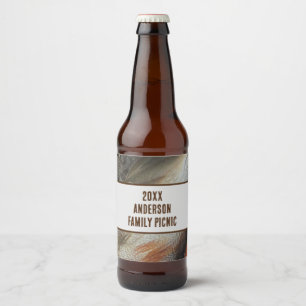 Rótulo Para Garrafa De Cerveja Reunião Anual da Família de Penas da Natureza Pica
