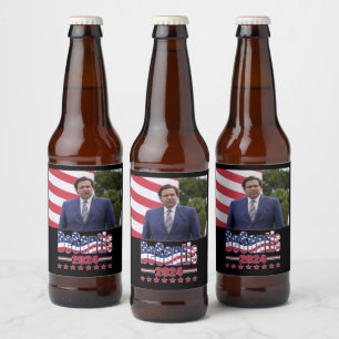 Rótulo Para Garrafa De Cerveja Ron DeSantis 2024