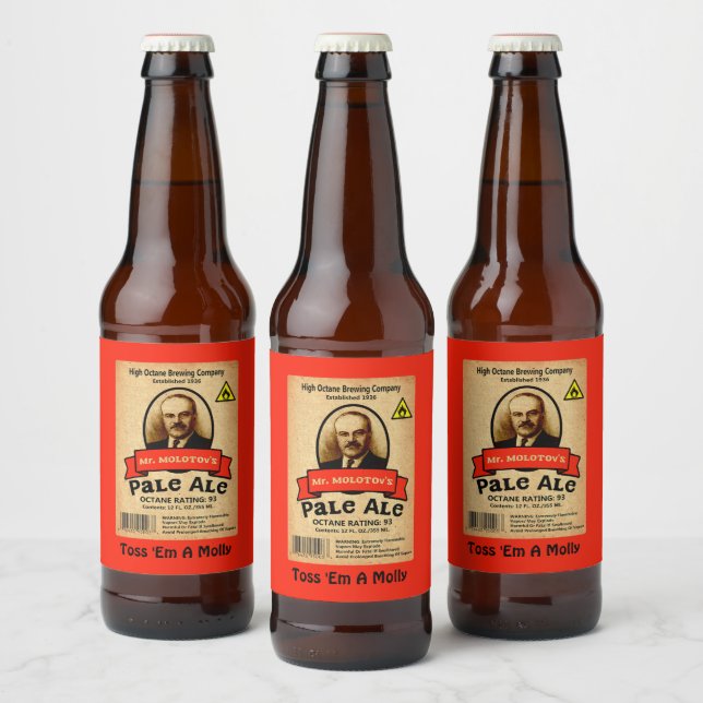 Rótulo Para Garrafa De Cerveja Rótulo de Ale Pale do Sr. Molotov (Garrafas)