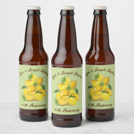 Rótulo Para Garrafa De Cerveja Rótulo de Bebida Limão Verão Limões 