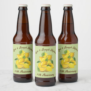 Rótulo Para Garrafa De Cerveja Rótulo de Bebida Limão Verão Limões