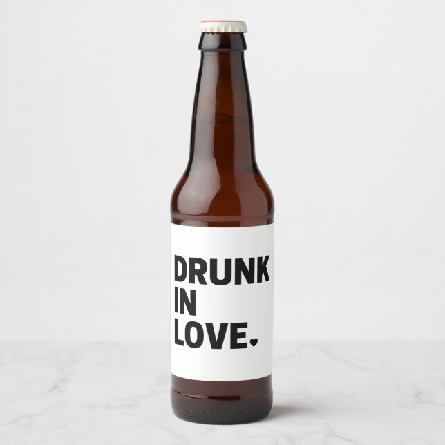 Rótulo Para Garrafa De Cerveja Rótulo de Cerveja Bêbado de Amor (Frente)