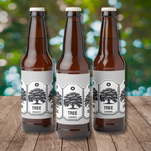Rótulo Para Garrafa De Cerveja Rótulo de Cerveja de Árvore de Carvalho