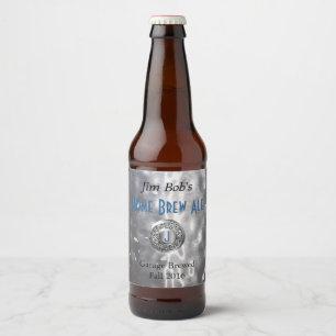 Rótulo Para Garrafa De Cerveja Rótulo de Cerveja Metálica de Faux Hammered