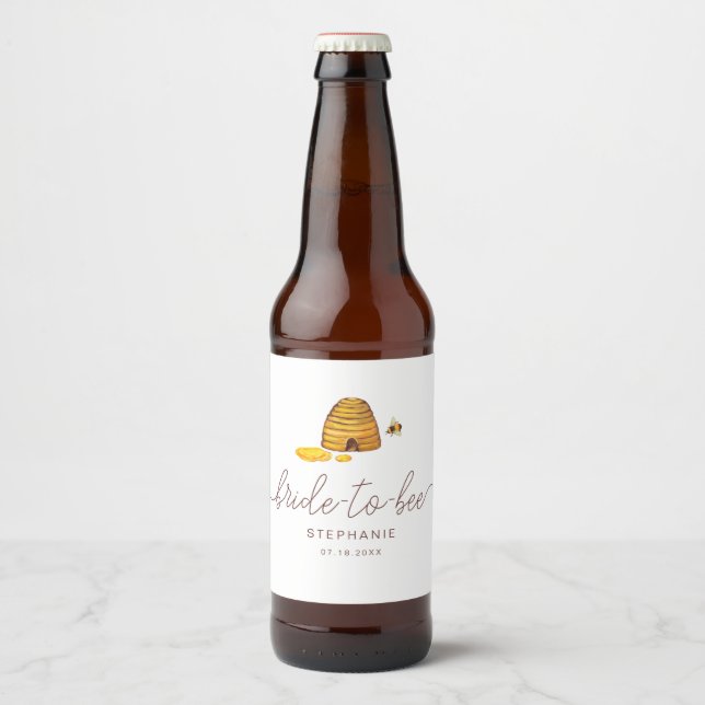 Rótulo Para Garrafa De Cerveja Rótulo de Cerveja Noiva para Abelha (Frente)