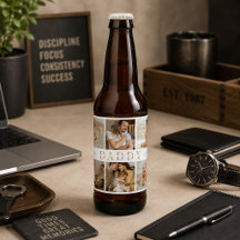 Rótulo de Cerveja "Papai" Dia dos Pais Colagem Fot