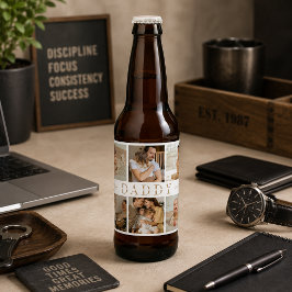 Rótulo Para Garrafa De Cerveja Rótulo de Cerveja "Papai" Dia dos Pais Colagem Fot