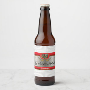 Rótulo Para Garrafa De Cerveja Rótulo de Cerveja Pilsener Vermelho