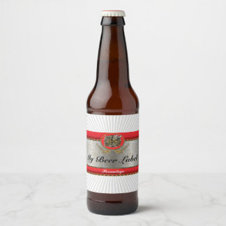 Rótulo Para Garrafa De Cerveja Rótulo de Cerveja Pilsener Vermelho