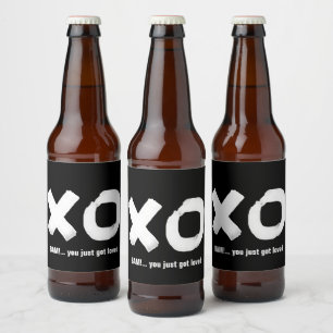 Rótulo Para Garrafa De Cerveja Rótulo de Cerveja Preta e Branca de Beijo