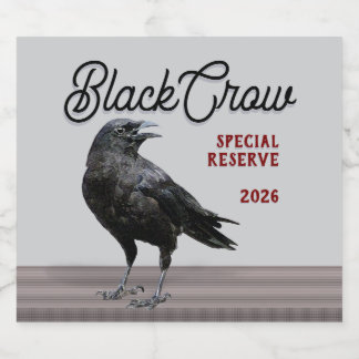 Rótulo Para Garrafa De Cerveja Rótulo de Garrafa da Marca Black Crow