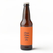 Rótulo de Garrafa de Cerveja Laranja Personalizado
